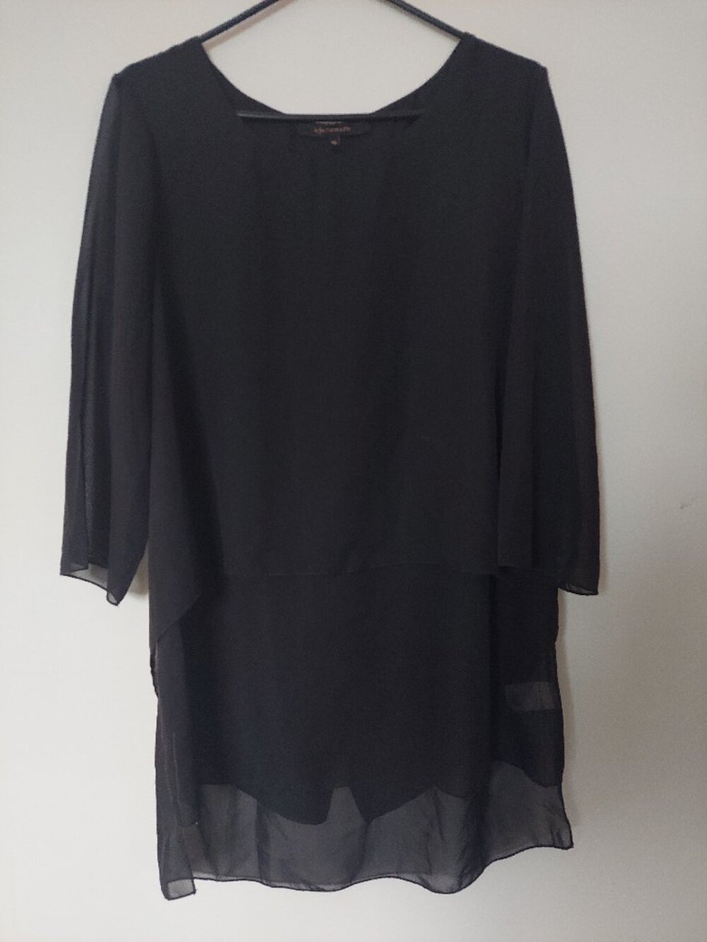 La fée Maraboutée long sleeve midi chiffon dress Size 46/US 10-12